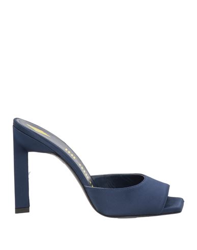 Attico The  Woman Sandals Midnight Blue Size 8 Textile Fibers