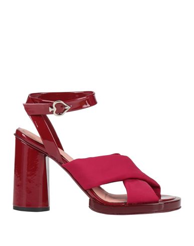 Lemaré Woman Sandals Burgundy Size 7 Textile Fibers In Red