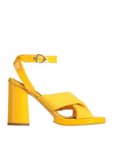 Lemaré Woman Sandals Yellow Size 7 Textile Fibers