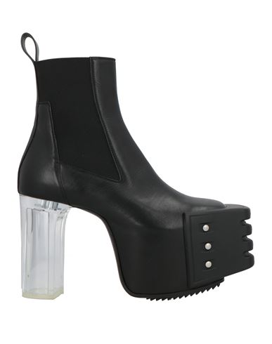 Rick Owens Woman Ankle Boots Black Size 7 Leather