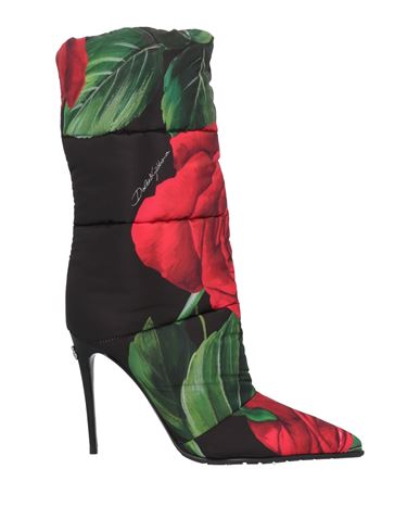 Dolce & Gabbana Woman Ankle Boots Black Size 7.5 Polyester, Calfskin