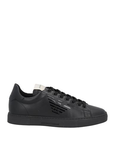 Man Sneakers Black Size 8.5 Soft Leather