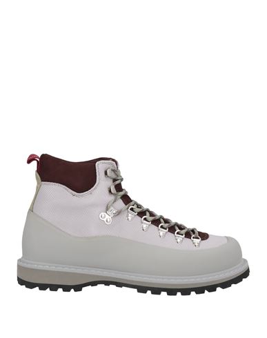 Diemme Man Ankle Boots Light Grey Size 12 Soft Leather, Textile Fibers