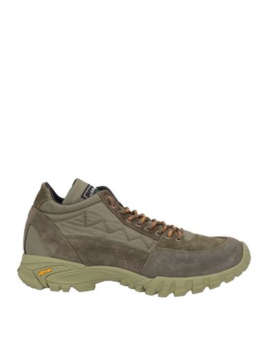 Shop Diemme Man Sneakers Military Green Size 11 Soft Leather, Textile Fibers