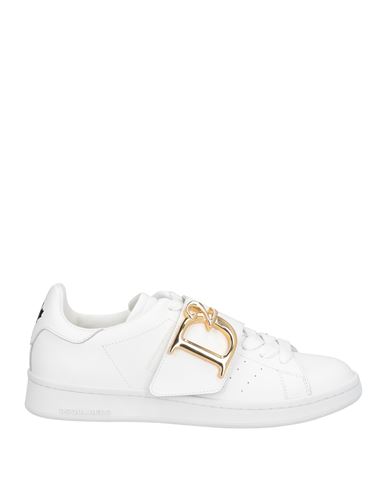 Dsquared2 Woman Sneakers White Size 9 Soft Leather