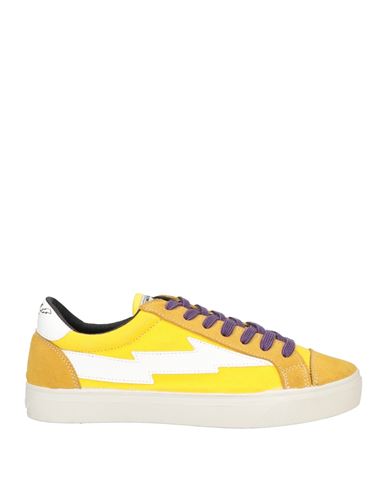 Sanyako Woman Sneakers Ocher Size 6.5 Soft Leather, Textile Fibers In Yellow