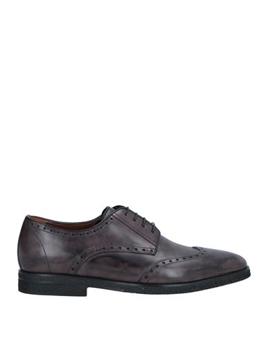 A.testoni A. Testoni Man Lace-up Shoes Steel Grey Size 7 Soft Leather
