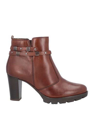 Cinzia Soft Woman Ankle Boots Tan Size 10 Soft Leather In Brown