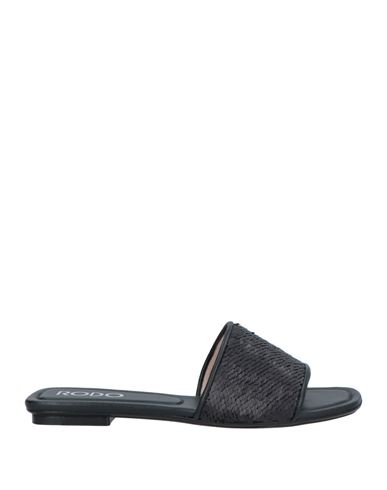 Rodo Woman Sandals Black Size 10.5 Textile Fibers