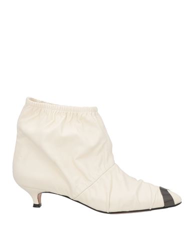 Alchimia Napoli Woman Ankle Boots Cream Size 11 Soft Leather In White