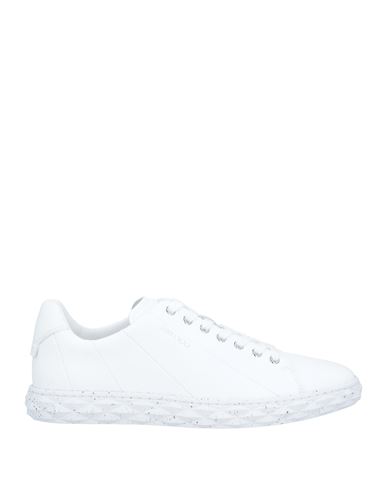 Shop Jimmy Choo Man Sneakers White Size 7 Soft Leather