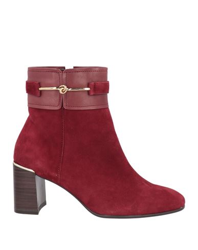 Albano Woman Ankle Boots Burgundy Size 10 Soft Leather In Red