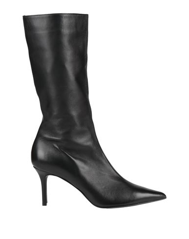 Paolo Mattei Woman Knee Boots Black Size 9 Soft Leather In Black