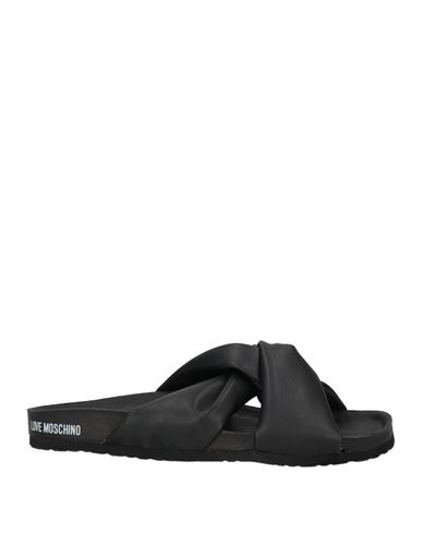 Love Moschino Woman Sandals Black Size 5 Soft Leather