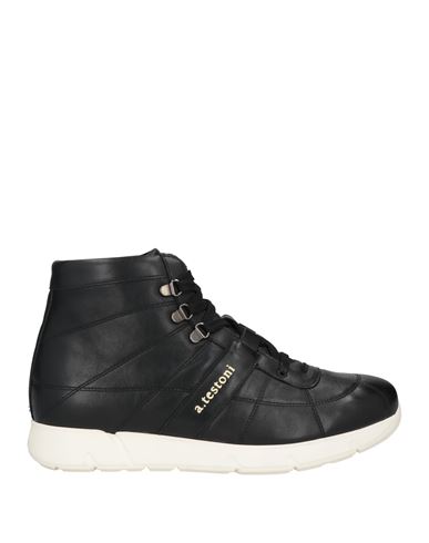 A.testoni A. Testoni Man Sneakers Black Size 8 Calfskin