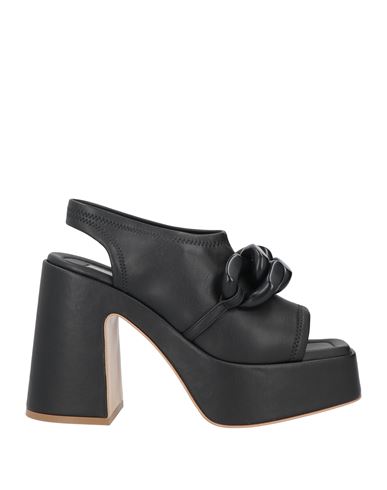 Stella Mccartney Woman Sandals Black Size 11 Textile Fibers
