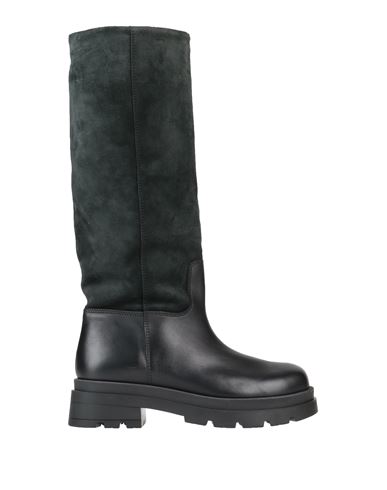 Mfw Collection Woman Knee Boots Black Size 10 Soft Leather
