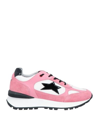 Ishikawa Woman Sneakers Pink Size 8 Soft Leather, Textile Fibers