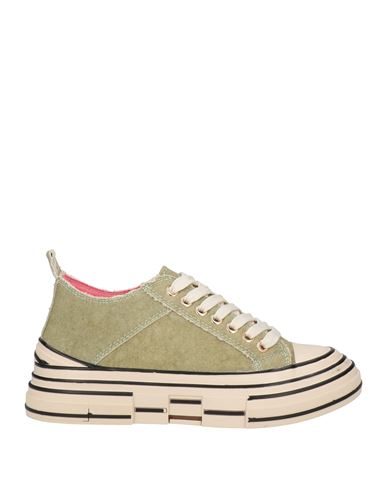Shop Pregunta Woman Sneakers Military Green Size 7 Textile Fibers