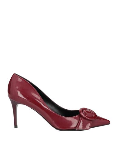 Bruglia Woman Pumps Burgundy Size 7 Soft Leather In Red