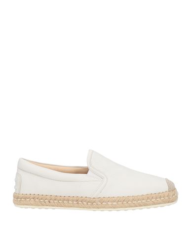 Tod's Woman Espadrilles Off White Size 5.5 Soft Leather
