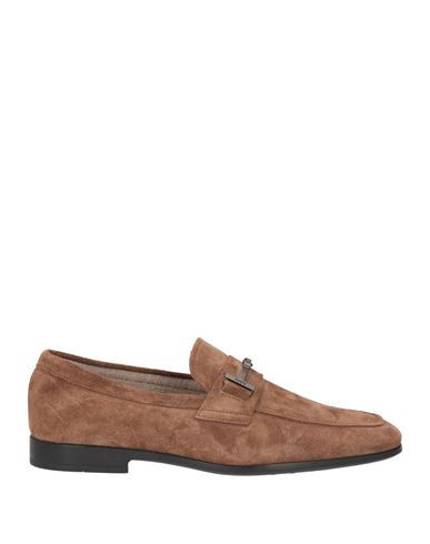 Tod's Man Loafers Khaki Size 6 Soft Leather In Beige