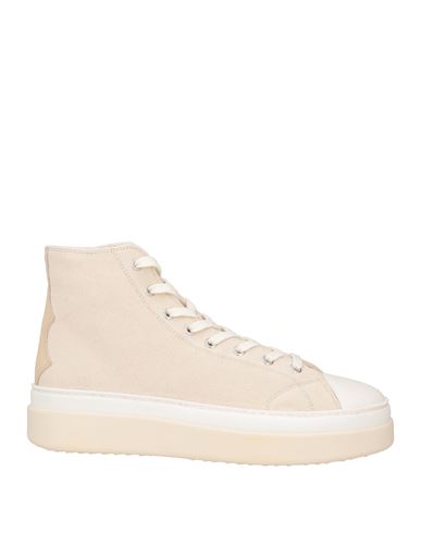 Isabel Marant Man Sneakers Beige Size 9 Cotton, Soft Leather