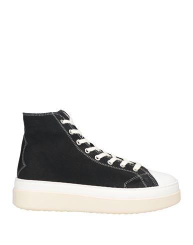 Shop Isabel Marant Man Sneakers Black Size 9 Cotton, Soft Leather