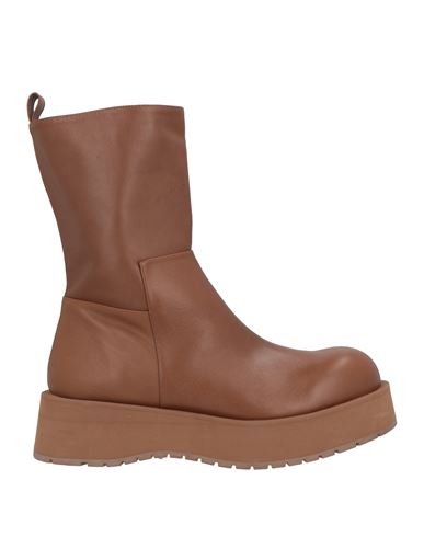 Paloma Barceló Woman Ankle Boots Tan Size 10 Soft Leather In Brown
