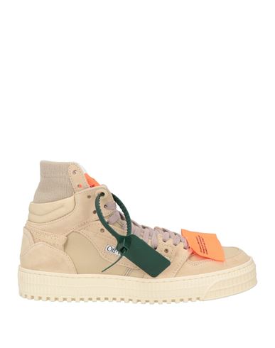 Shop Off-white Woman Sneakers Light Brown Size 6 Soft Leather, Textile Fibers In Beige