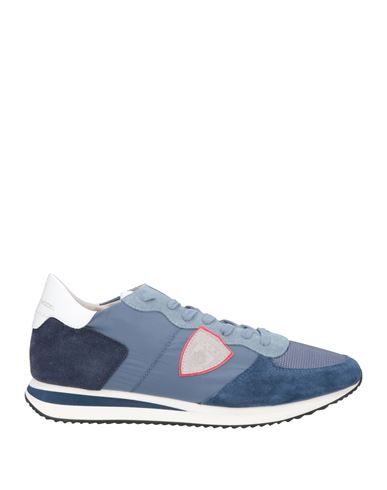 Philippe Model Panelled Crest-motif Sneakers In Blue