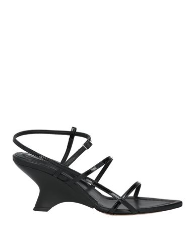 Gia Borghini Woman Sandals Black Size 7.5 Soft Leather