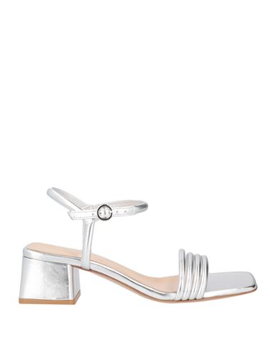 Gianvito Rossi G32255 Napa Silk Sandals In Silver