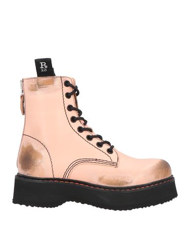 R13 Woman Ankle Boots Light Pink Size 9 Soft Leather In Salmon Pink