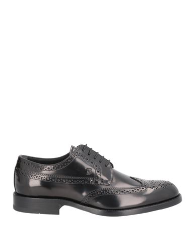 Tod's Man Lace-up Shoes Black Size 6.5 Calfskin