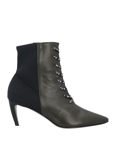 Ballin Woman Ankle Boots Black Size 8 Soft Leather, Textile Fibers