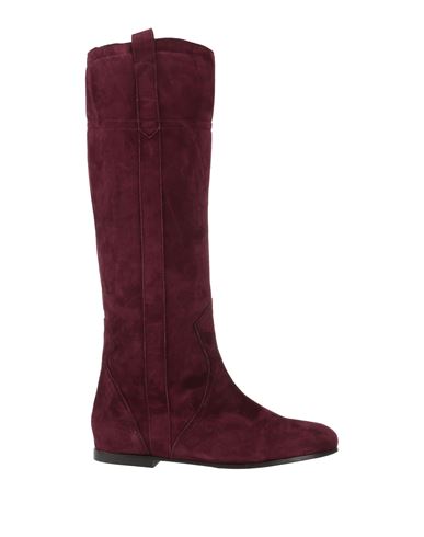 Boemos Woman Knee Boots Burgundy Size 10 Soft Leather In Red