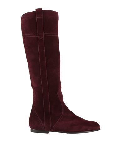 Boemos Woman Knee Boots Burgundy Size 10 Soft Leather In Purple