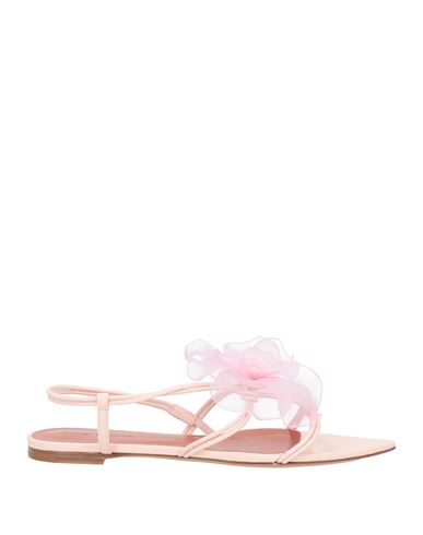 Nensi Dojaka Woman Thong Sandal Pink Size 7 Leather In Pink