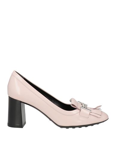 Tod's Woman Loafers Light Pink Size 8 Soft Leather