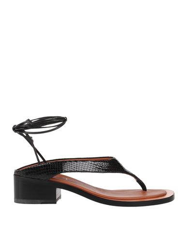 Durazzi Woman Thong Sandal Black Size 11 Calfskin