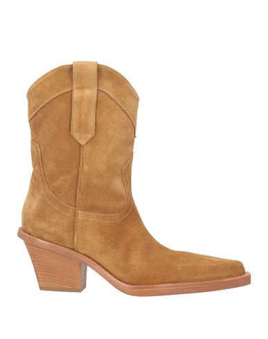 Paris Texas Woman Ankle Boots Camel Size 10 Calfskin In Beige