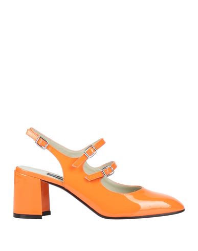 Shop Carel Paris Woman Pumps Orange Size 11 Soft Leather