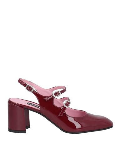 Carel Paris Woman Pumps Burgundy Size 9 Soft Leather In Red