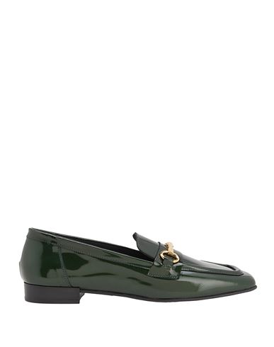 8 By Yoox Leather Clamp Loafer Woman Loafers Dark Green Size 11 Ovine Leather