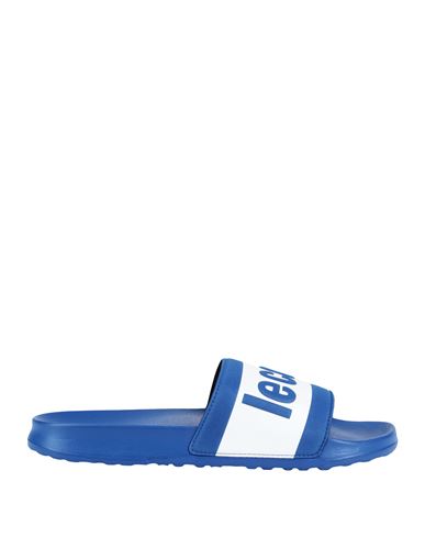 Le Coq Sportif Slide Wording Man Sandals Blue Size 12 Textile Fibers