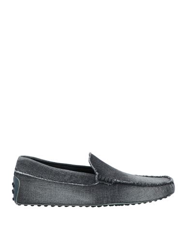 Tod's Man Loafers Lead Size 7 Textile Fibers In Grey