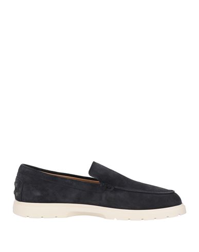 Tod's Man Loafers Midnight Blue Size 10.5 Soft Leather In Navy Blue