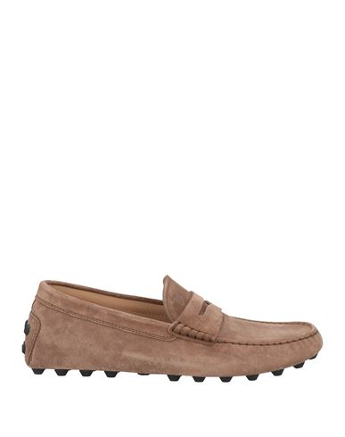 Tod's Man Loafers Khaki Size 7.5 Leather In Beige