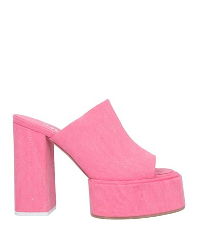 3juin Woman Sandals Fuchsia Size 11 Textile Fibers In Pink